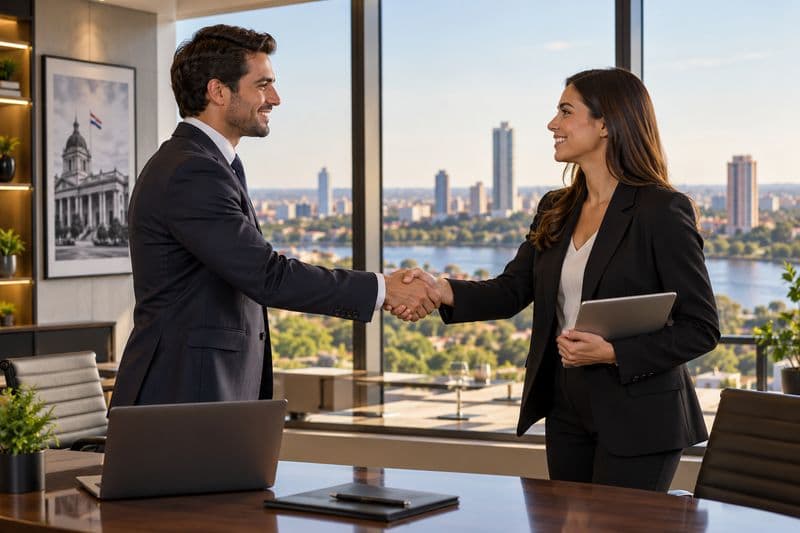 Profissionais em reunião de trabalho